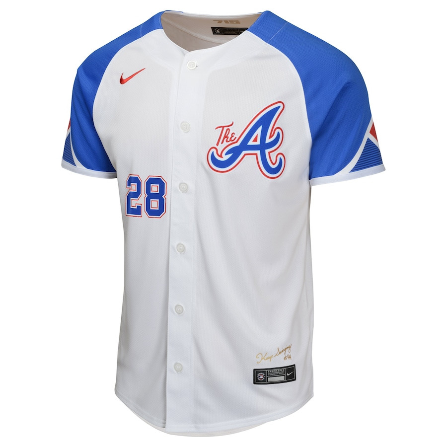 Matt Olson 28 Atlanta Braves City Connect Limited White MLB Jersey Youth