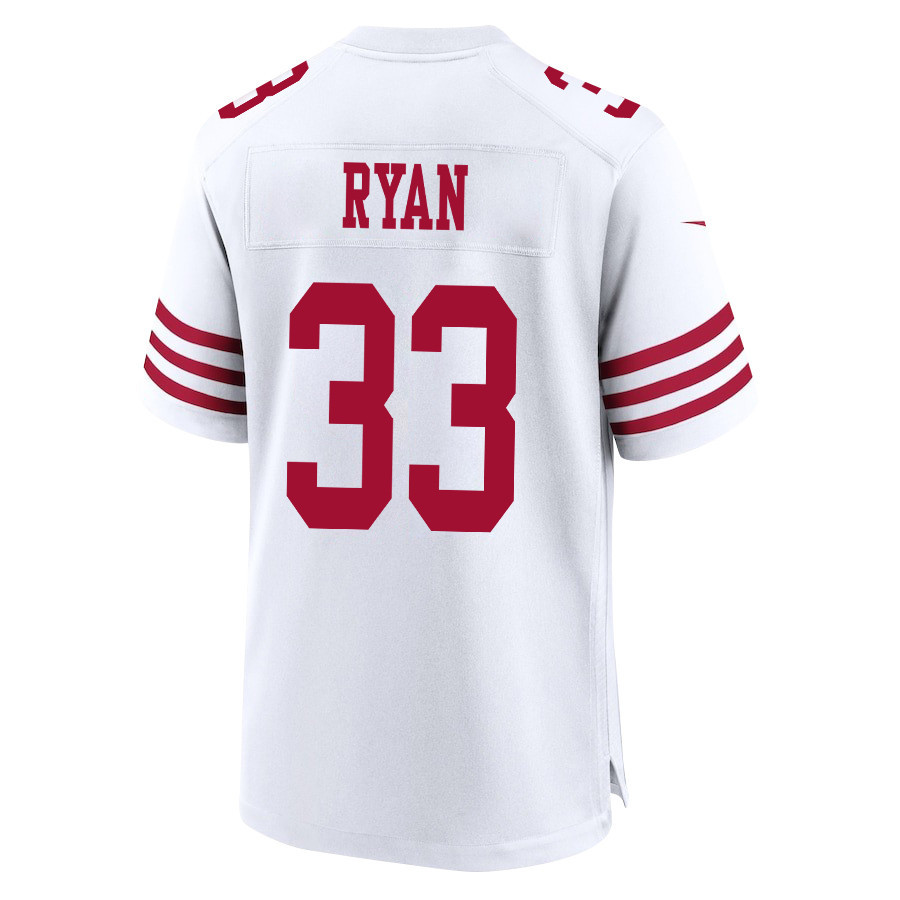Logan Ryan 33 San Francisco 49ers NFC Champions Patch Game White NFL Jersey Men's