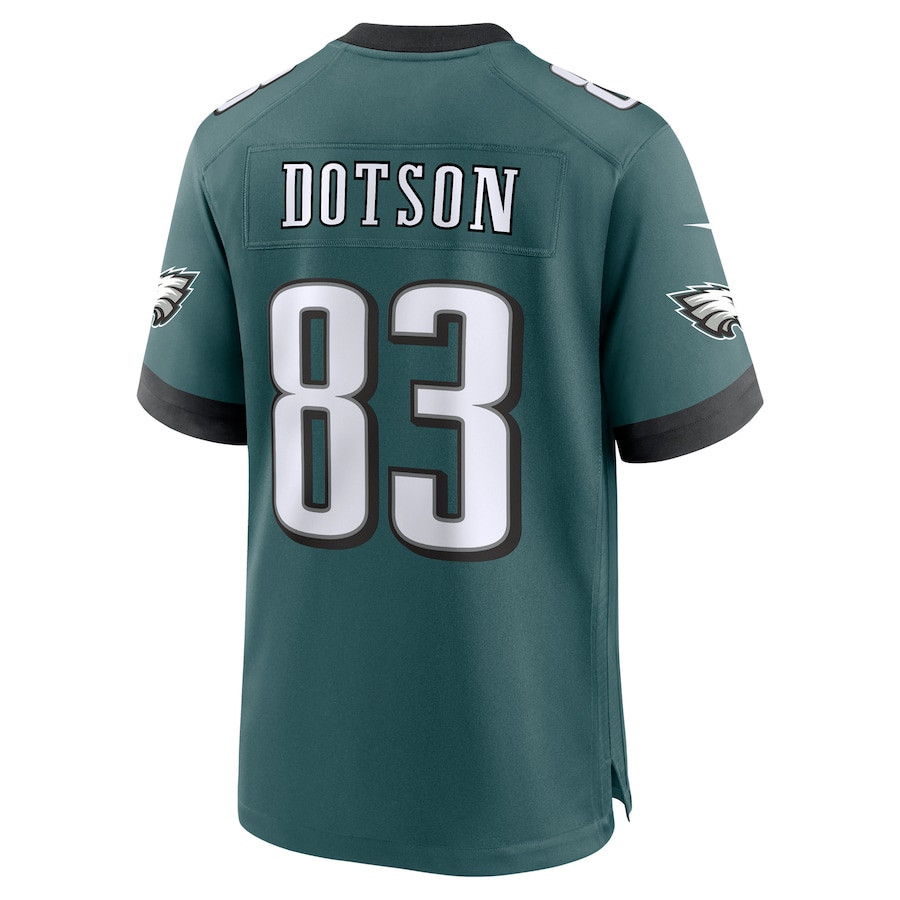 Jahan Dotson #83 Philadelphia Eagles Super Bowl LIX Midnight Green NFL Jersey Youth
