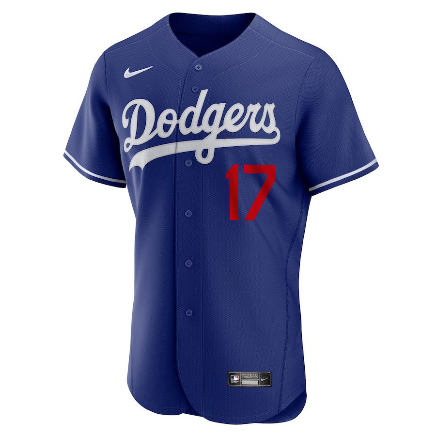 Shohei Ohtani 17 Los Angeles Dodgers Signed ShoTime 2023 Alternate ELITE Royal MLB Jersey Men's
