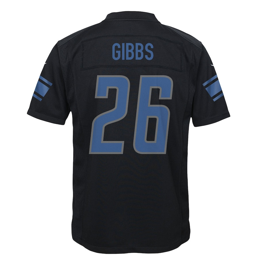 Jahmyr Gibbs 26 Detroit Lions Fashion Game Black NFL Jersey Youth