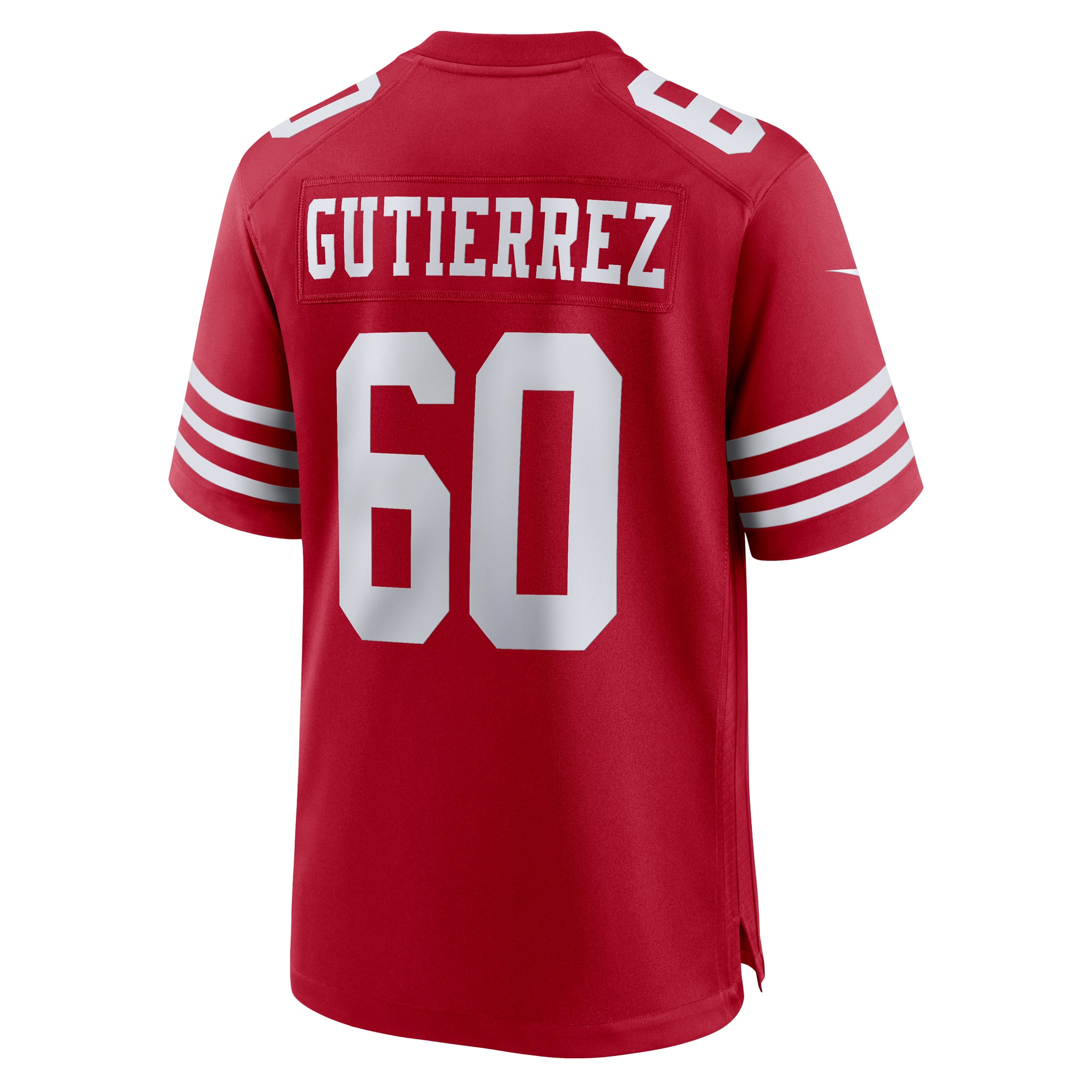San Francisco 49ers Sebastian Gutierrez Scarlet Team Game NFL Jersey Men's