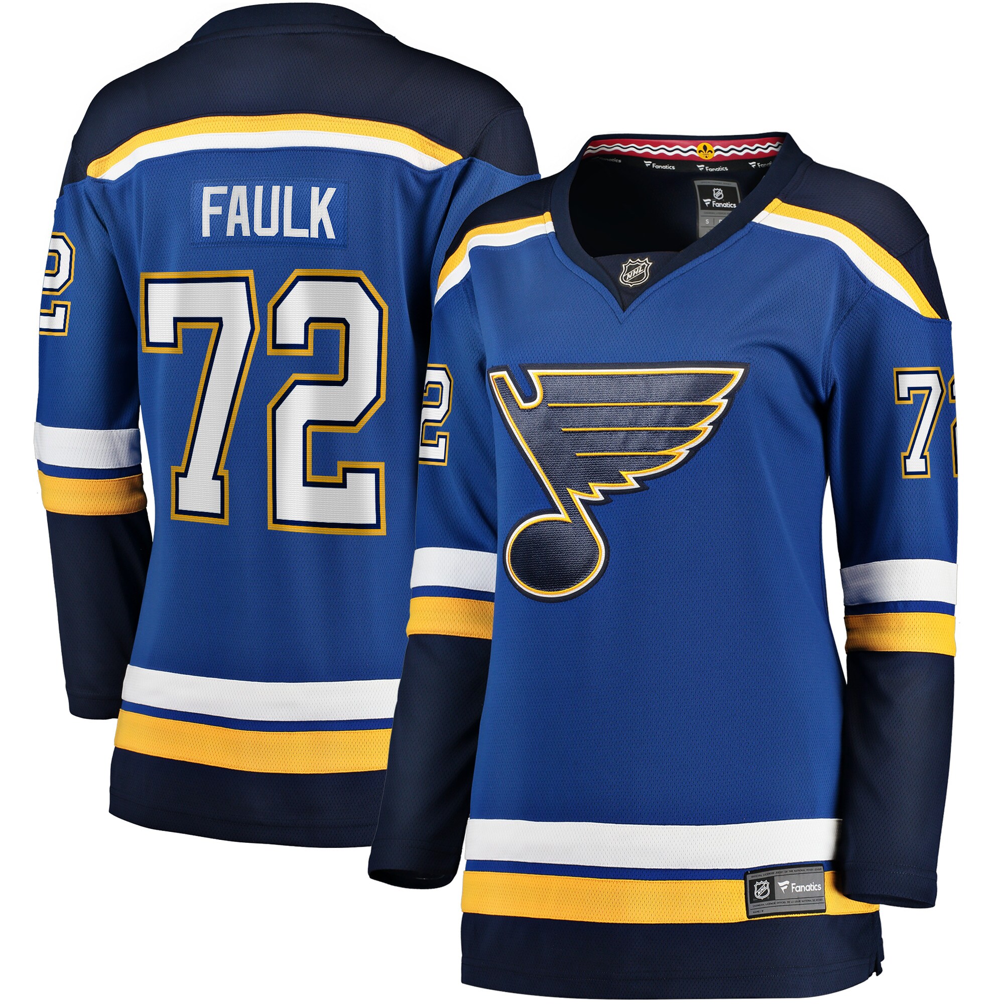 St. Louis Blues Justin Faulk Blue Home Breakaway Player NHL Jersey Women's