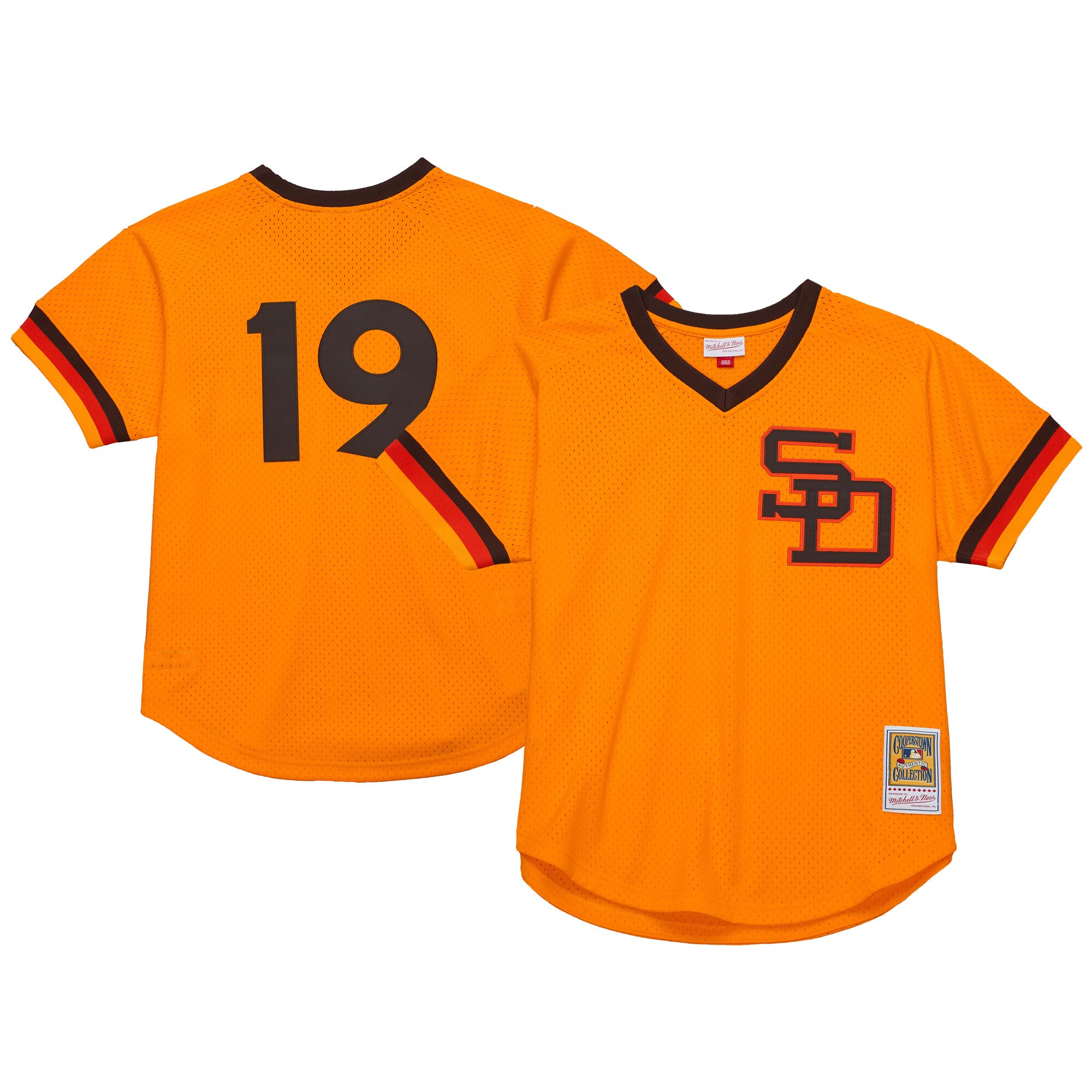 San Diego Padres Tony Gwynn Mitchell Ness Gold 1982 Cooperstown Collection Mesh Batting Practice MLB Jersey Men's