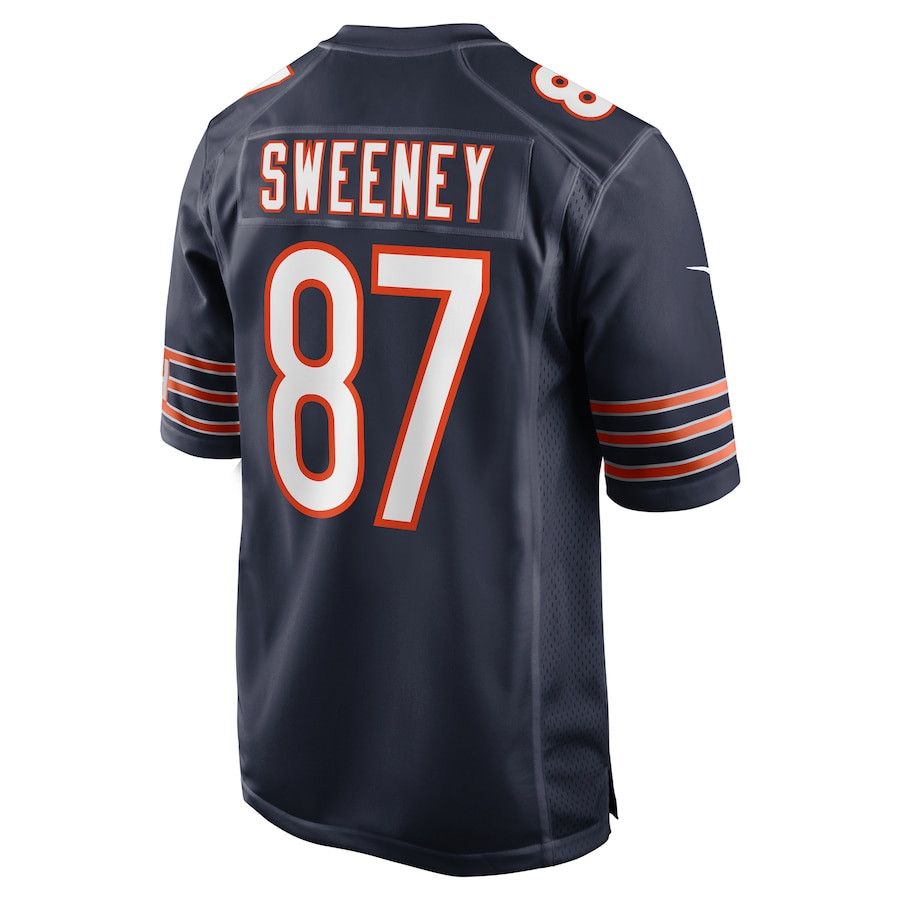 Tommy Sweeney 87 Chicago Bears Game Navy NFL Jersey Men's