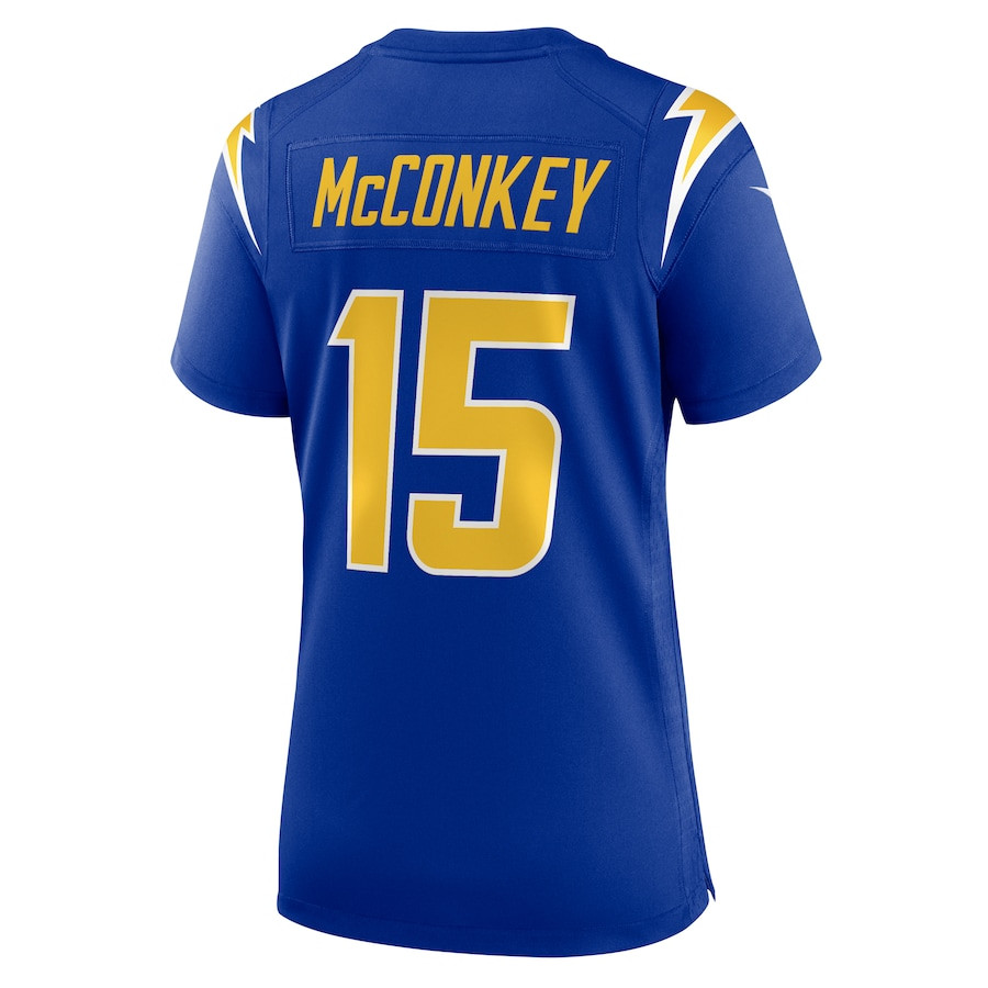 Ladd McConkey 15 Los Angeles Chargers Alternate Game Royal NFL Jersey Women's