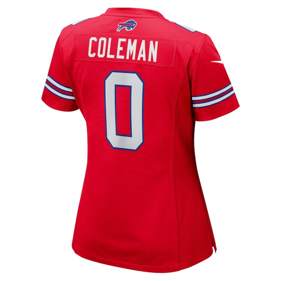 Keon Coleman 0 Buffalo Bills Alternate Game Red NFL Jersey Women's