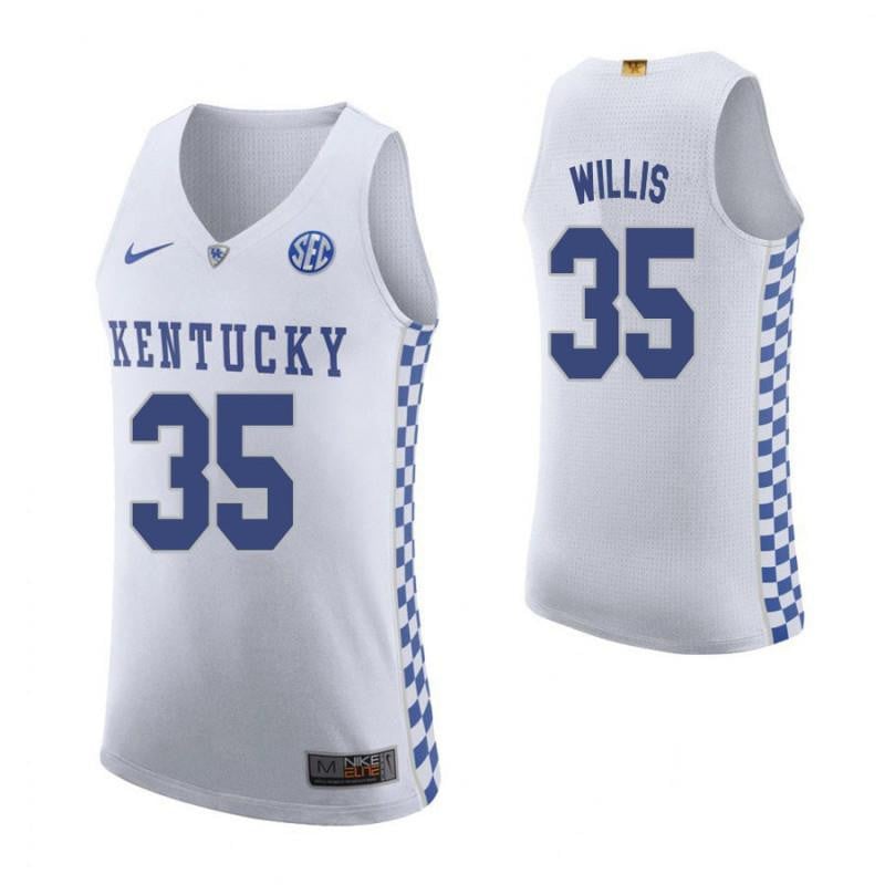 35 Derek Willis Roa White Elite Kentucky Wildcats NCAA Jersey Men's