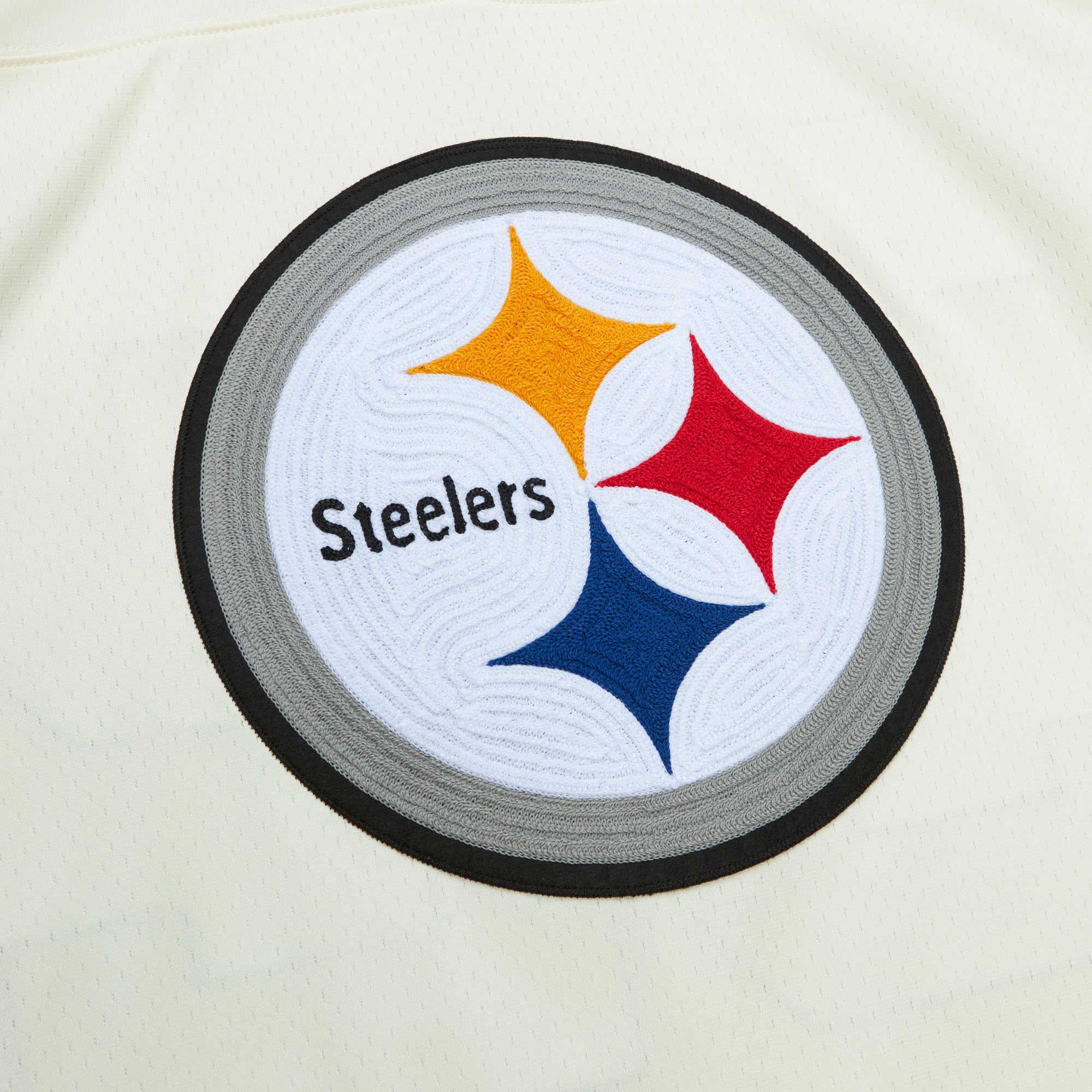 Pittsburgh Steelers Franco Harris Mitchell Ness Cream Chainstitch Legacy NFL Jersey Men's