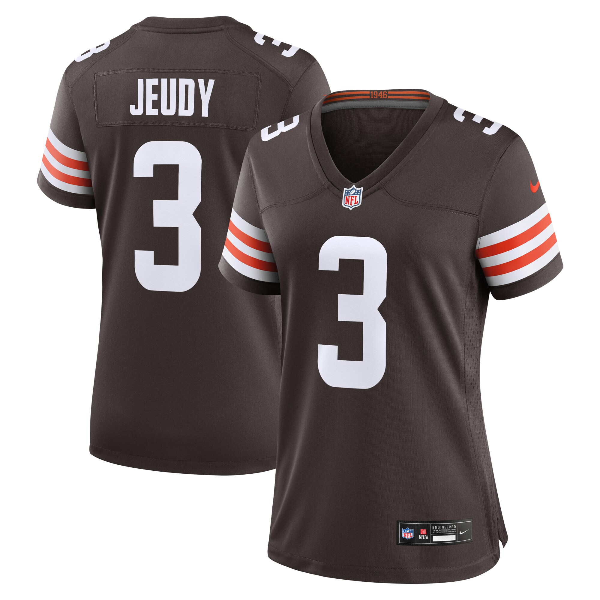 Cleveland Browns Jerry Jeudy Brown Game NFL Jersey Women's