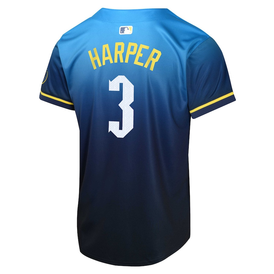 Bryce Harper 3 Philadelphia Phillies 2024 City Connect Limited Blue MLB Jersey Youth