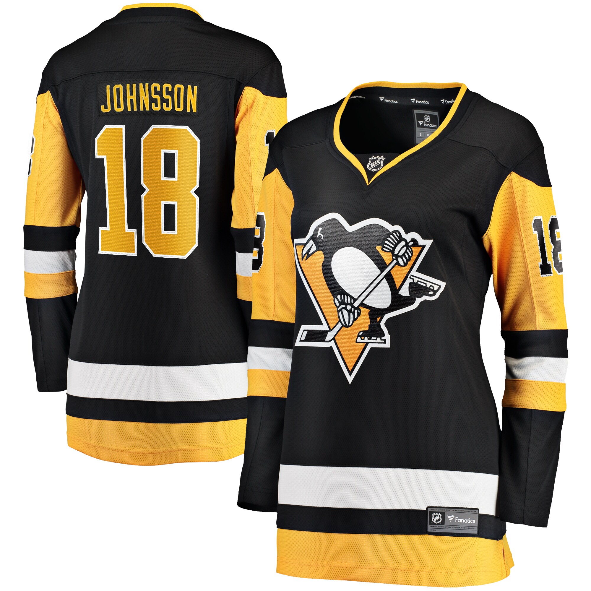 Pittsburgh Penguins Andreas Johnsson Black Home Breakaway Player NHL Jersey Women's