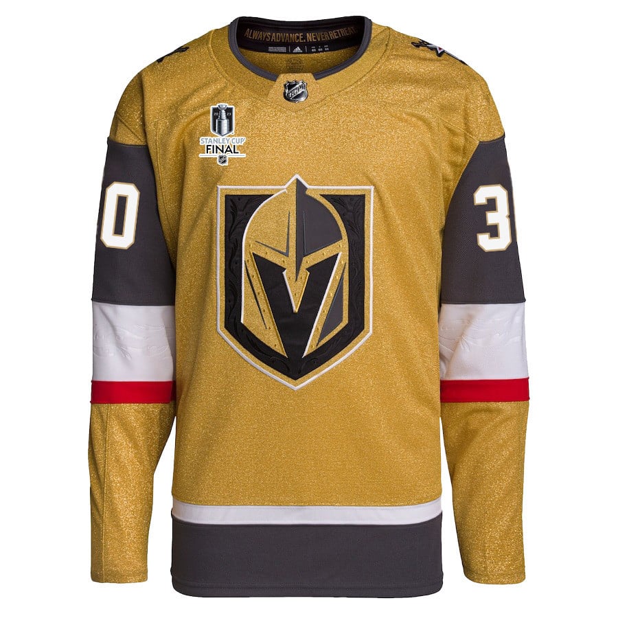Jiri Patera 30 Vegas Golden Knights Stanley Cup 2023 Final Patch Home Breakaway Gold NHL Jersey Men's