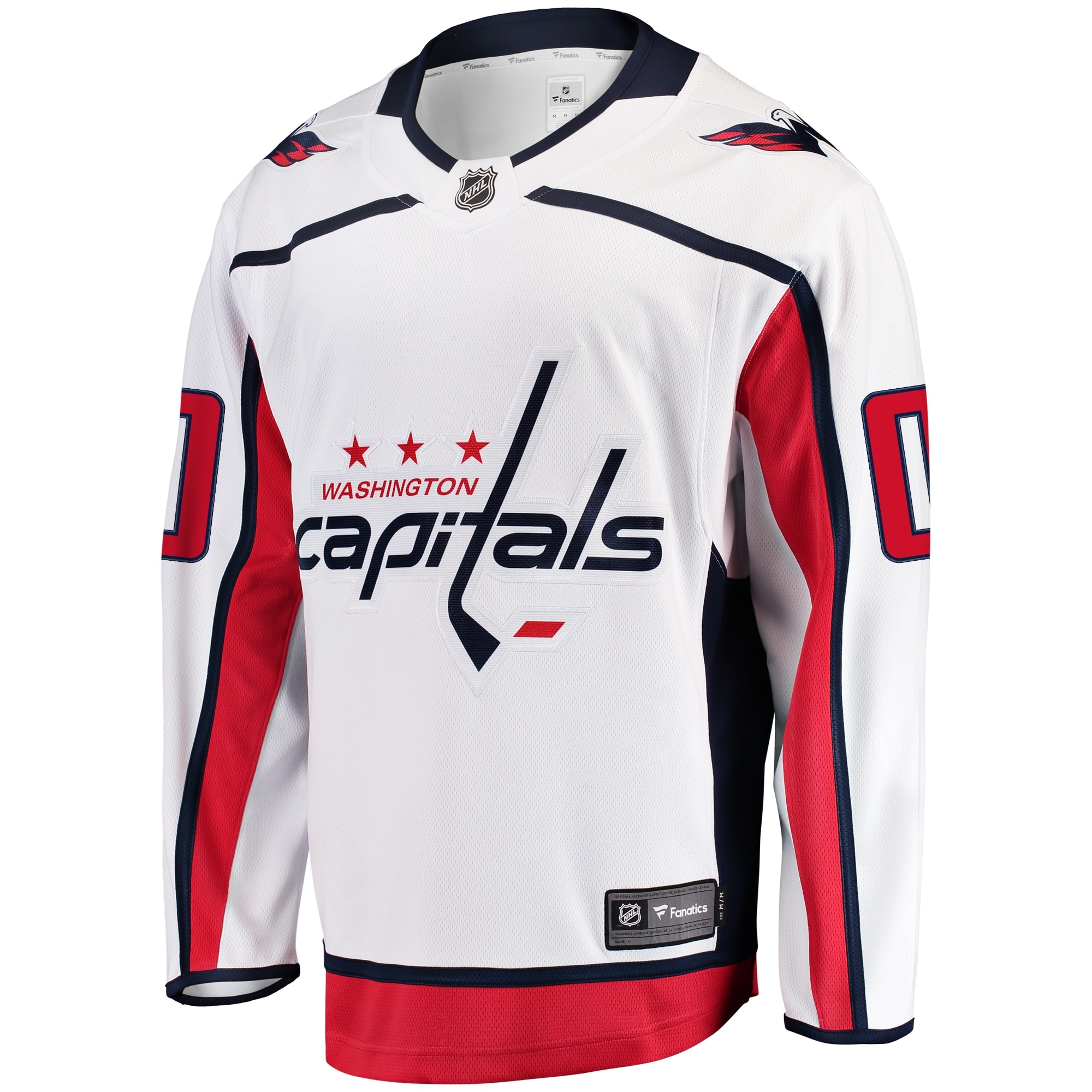Washington Capitals White Away Breakaway Custom NHL Jersey Men's