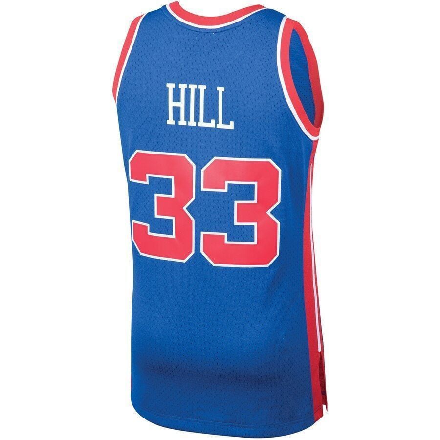 Grant Hill Detroit Pistons Mitchell Ness 1995-96 Hardwood Classics Swingman Player Blue NBA Jersey Men's