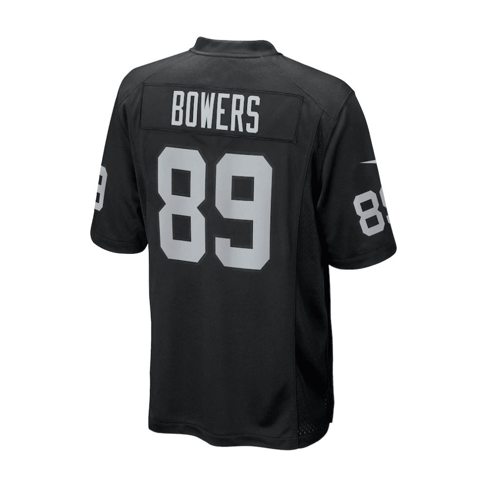 Brock Bowers 89 Las Vegas Raiders 2025 Pro Bowl Patch Game Black NFL Jersey Men's