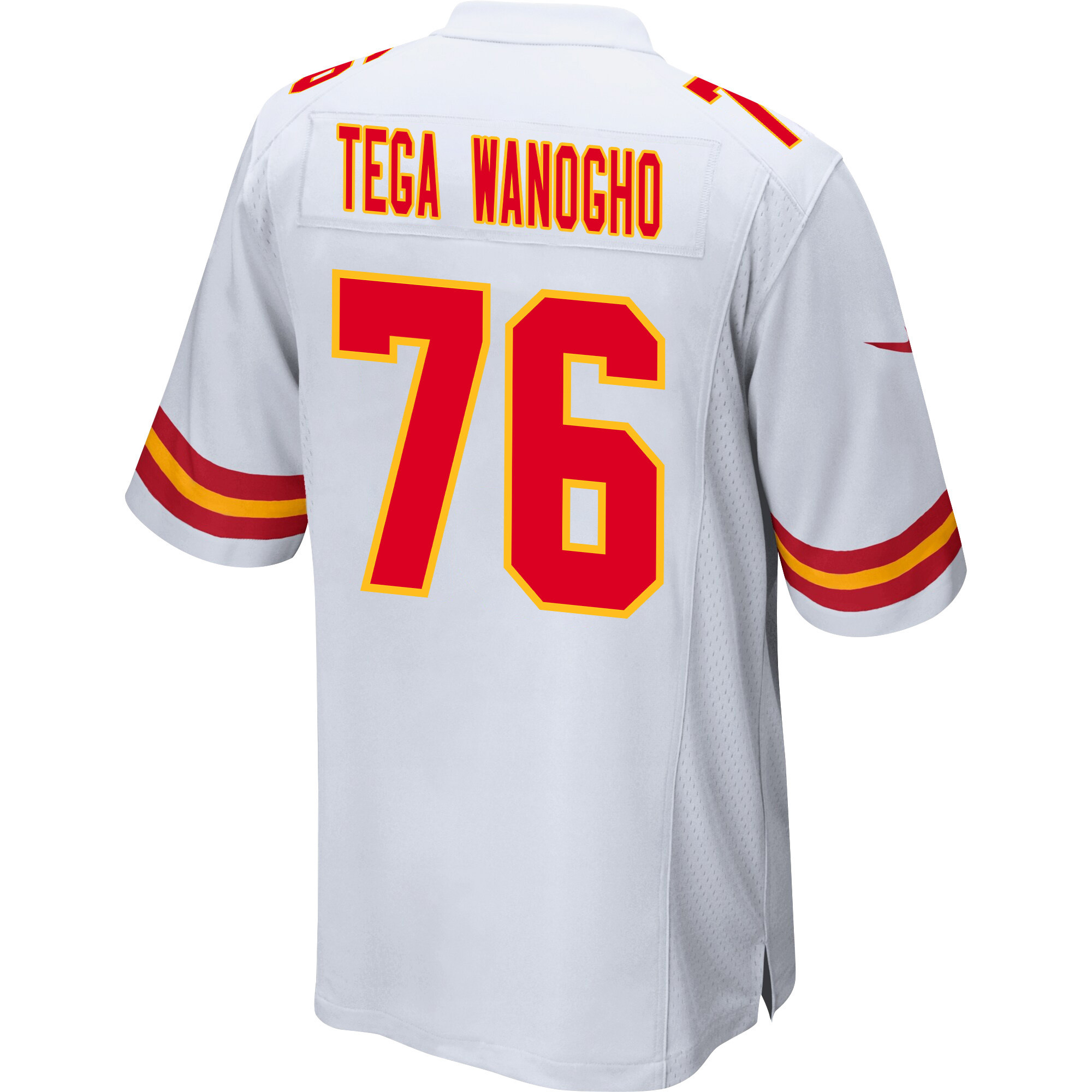 Prince Tega Wanogho 76 Kansas City Chiefs Super Bowl LVIII Champions 4X Game White NFL Jersey Men's