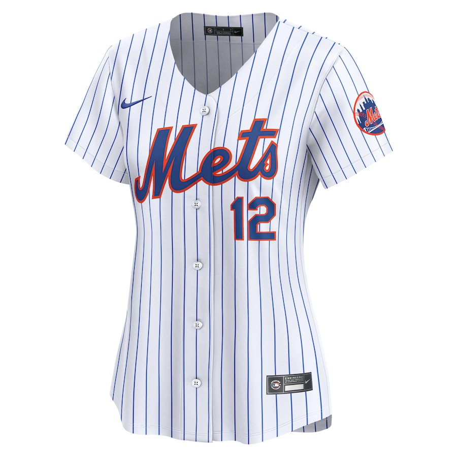 Francisco Lindor 12 New York Mets Home Limited Player White MLB Jersey Women's