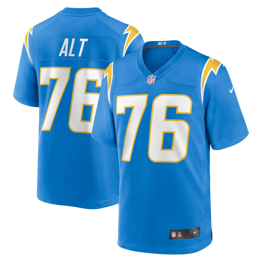 Joe Alt 76 Los Angeles Chargers Player Game Powder Blue NFL Jersey Men's