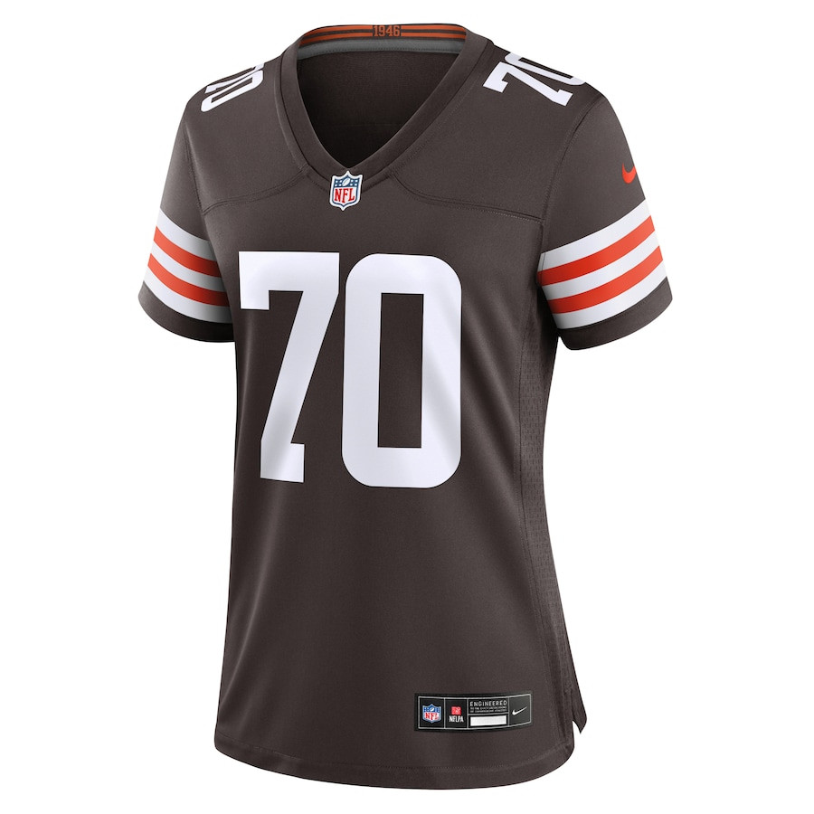 Zak Zinter 70 Cleveland Browns Game Brown NFL Jersey Women's