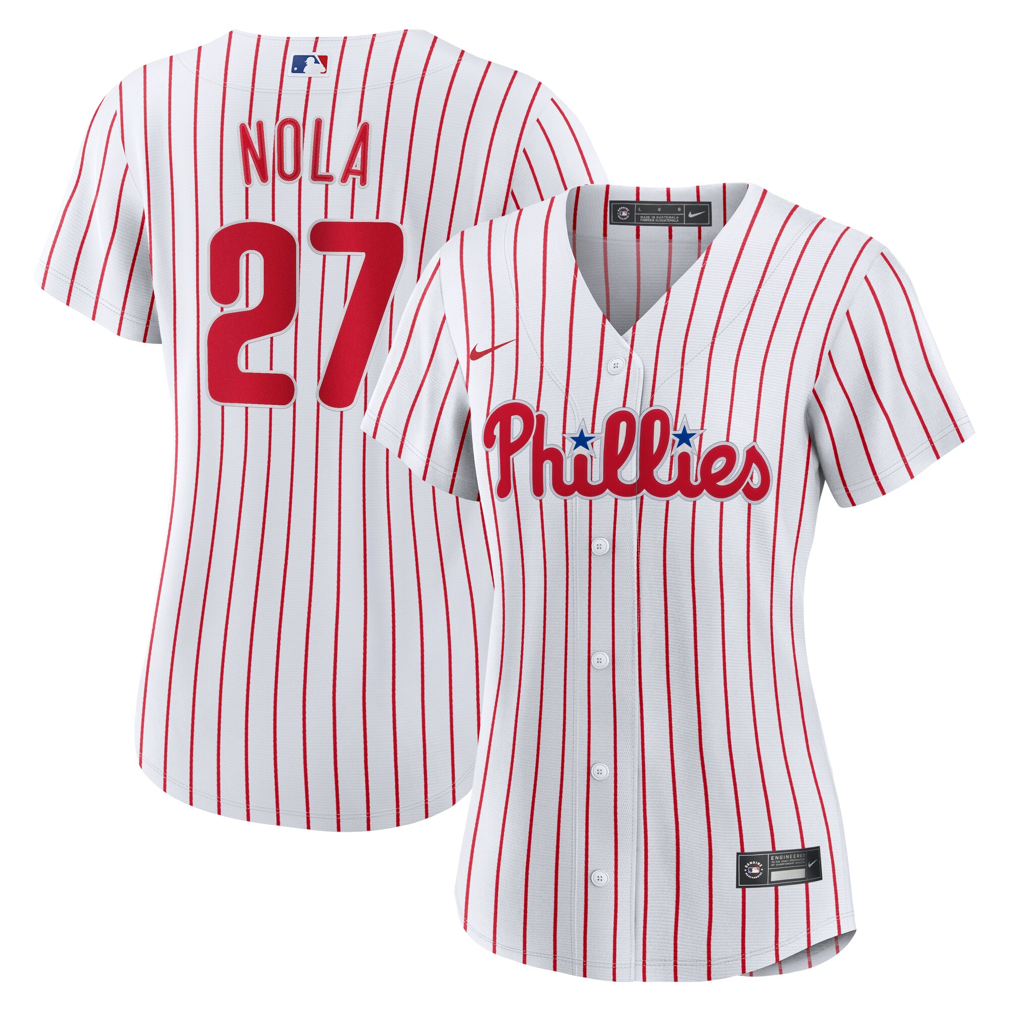 Philadelphia Phillies Aaron Nola White Home MLB Jersey Women's