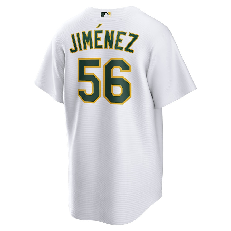Dany Jim?nez 56 Oakland Athletics Home White MLB Jersey Men's