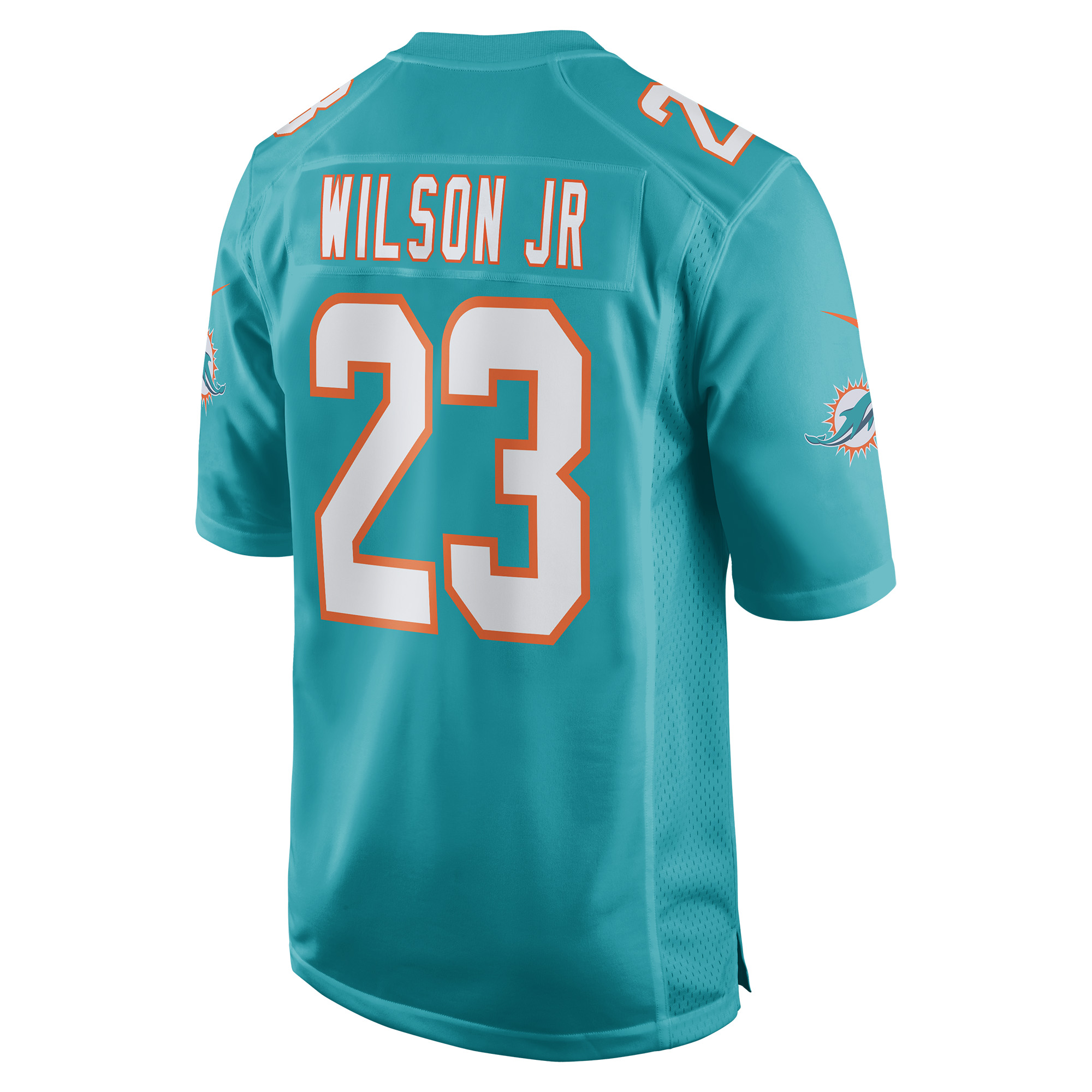 Miami Dolphins Jeff Wilson Jr. Aqua Game Player NFL Jersey Men's