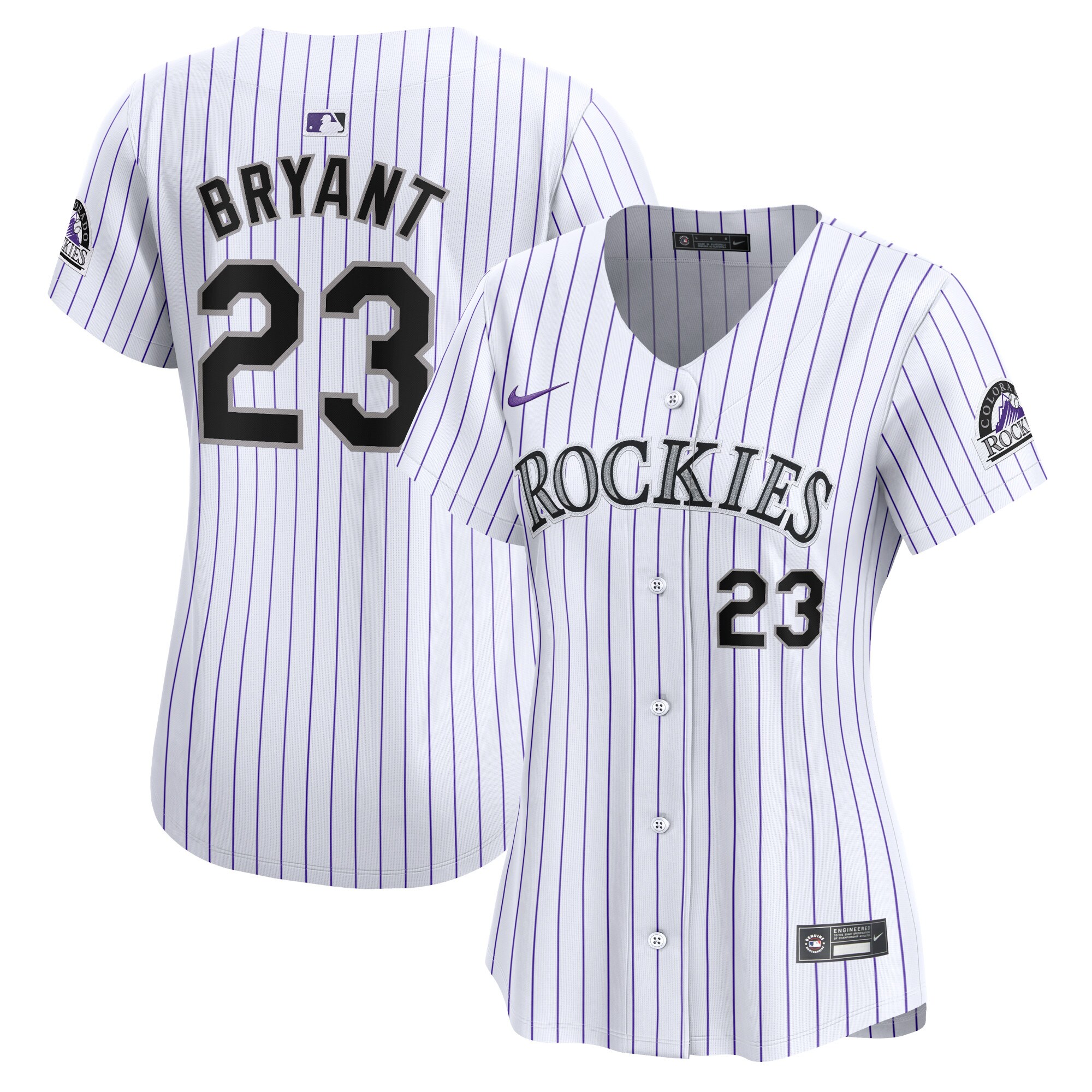 Colorado Rockies Kris Bryant White Home Limited Player MLB Jersey Women's