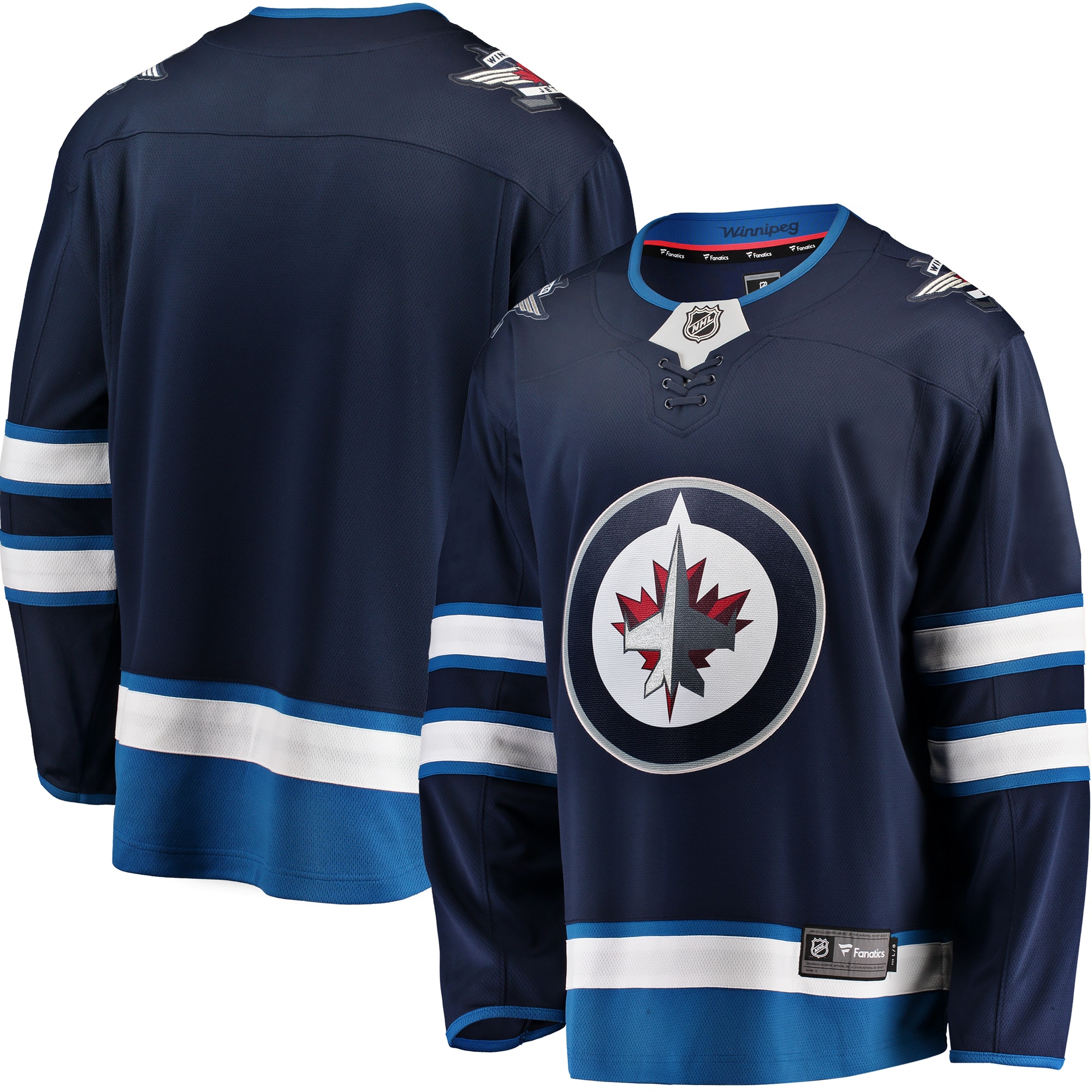 Winnipeg Jets Blue Breakaway Home NHL Jersey Men's