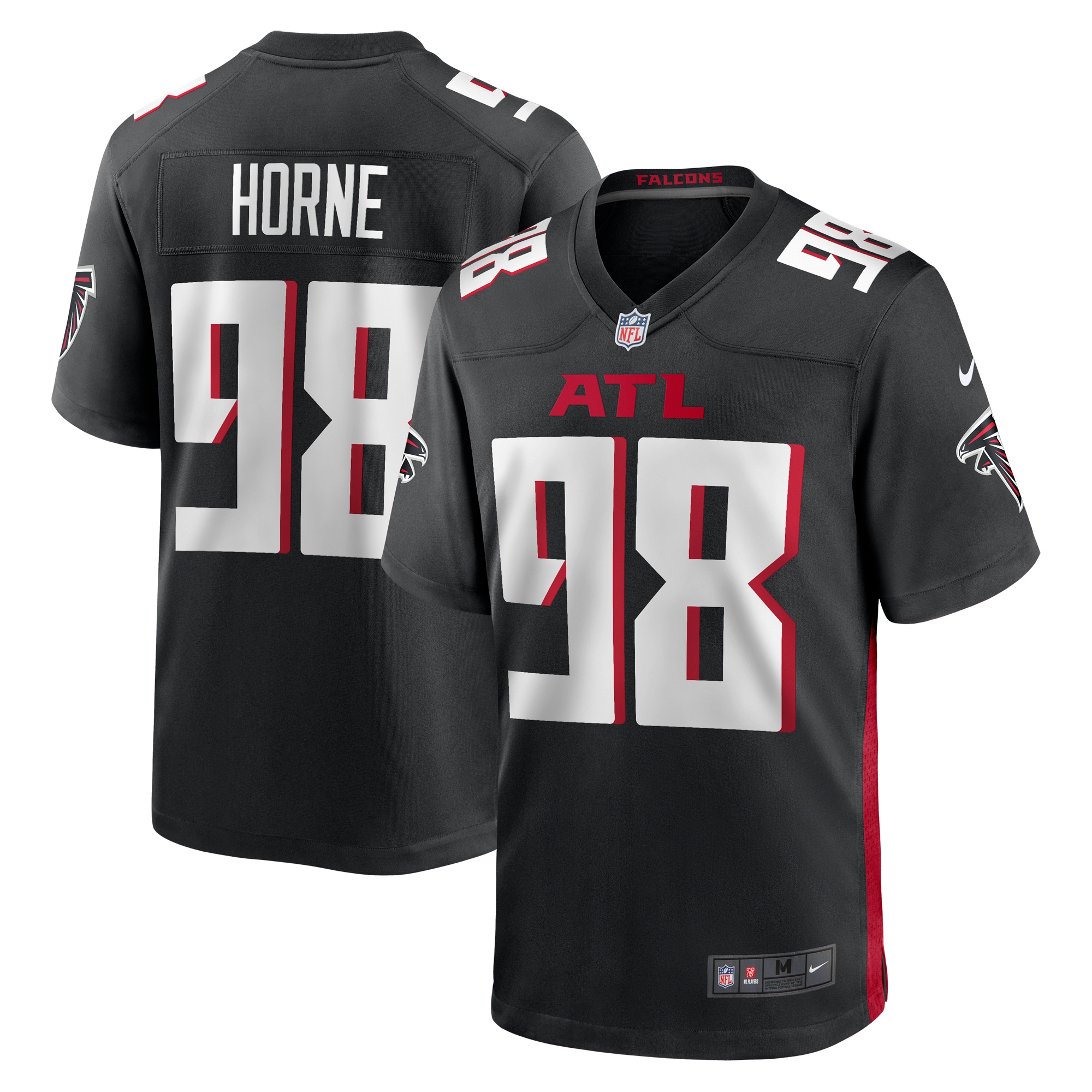 Atlanta Falcons Timmy Horne Black Game Player NFL Jersey Men's