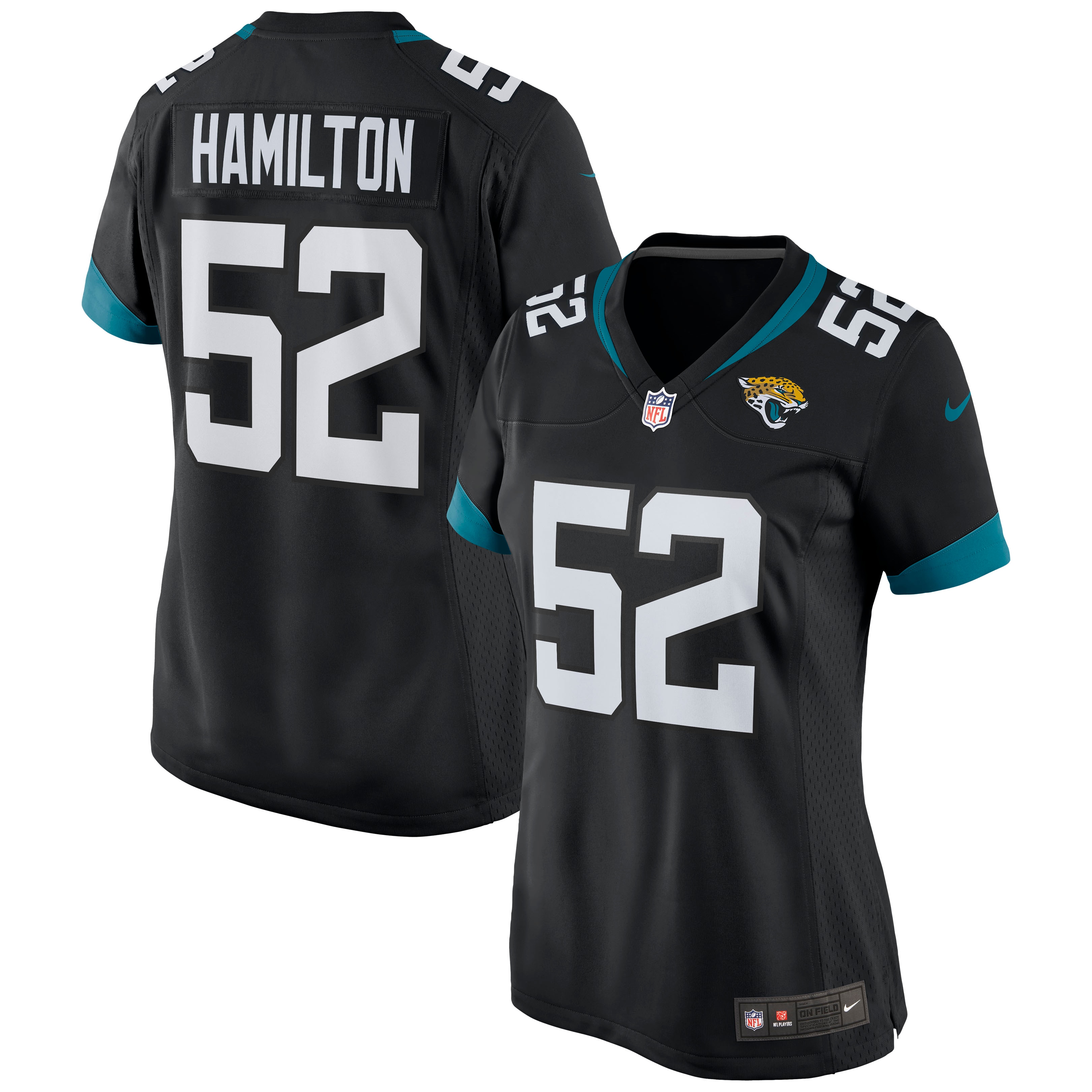 Jacksonville Jaguars DaVon Hamilton Black Game NFL Jersey Women's