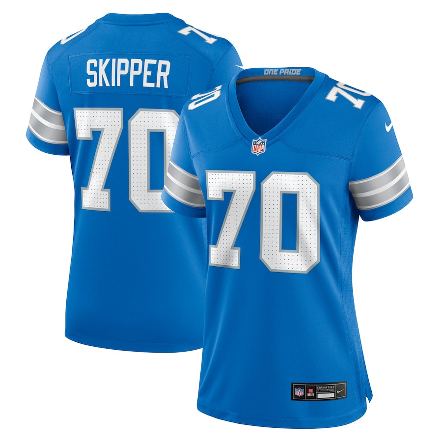 Dan Skipper 70 Detroit Lions Team Game Blue NFL Jersey Women's