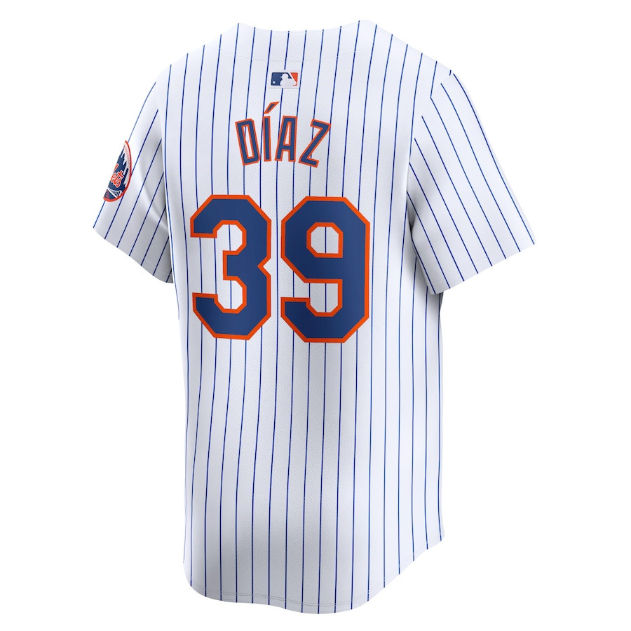 Edwin Diaz 39 New York Mets Home Limited Player White MLB Jersey Men's