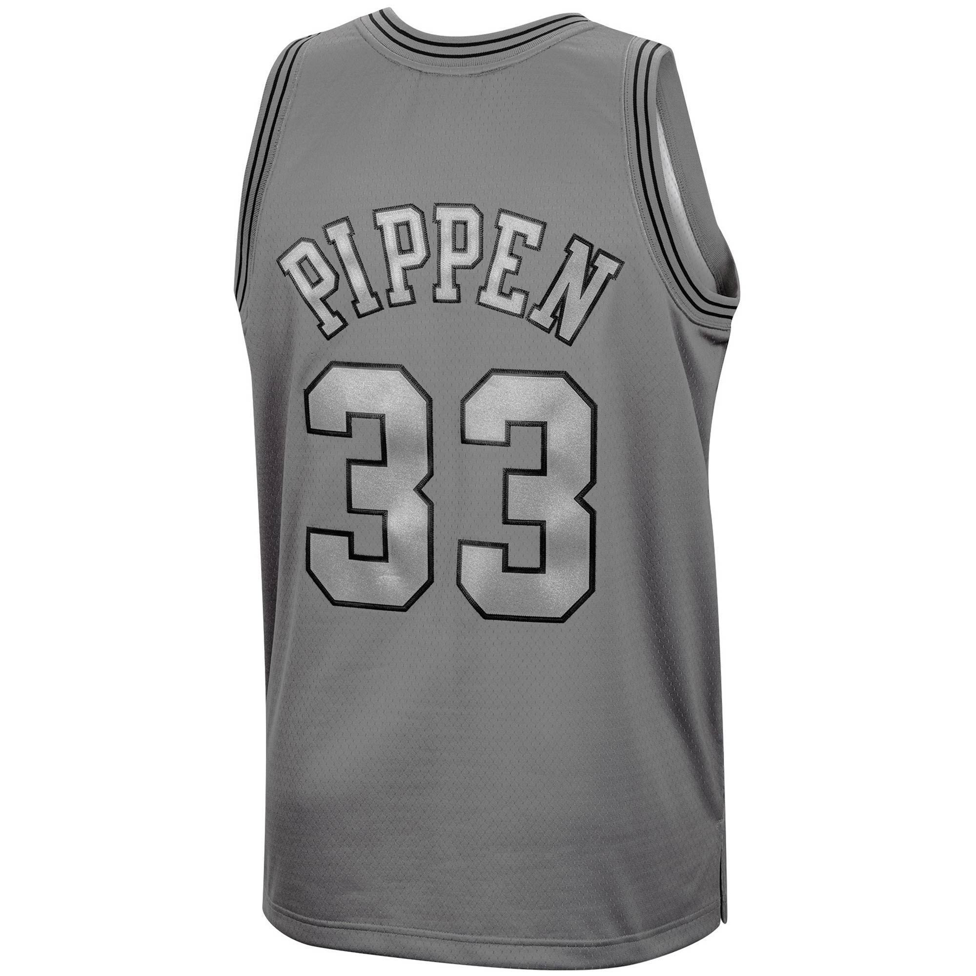 Scottie Pippen Chicago Bulls Mitchell Ness Hardwood Classics Retired Player 1997/98 Metal Works Swingman ??Charcoal NBA Jersey Men's