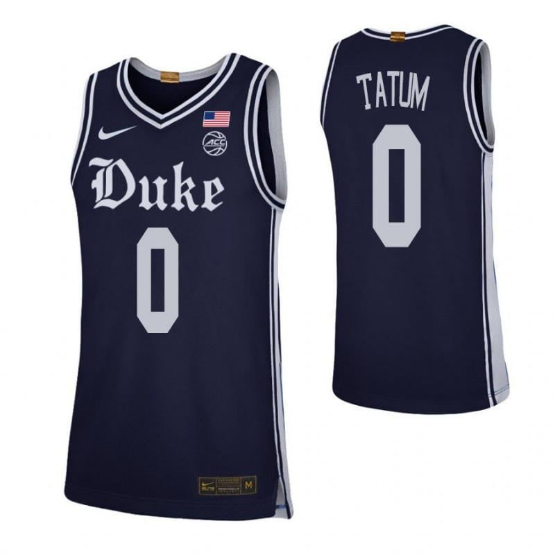 0 Jayson Tatum Navy Elite Duke Blue Devils NCAA Jersey Men's