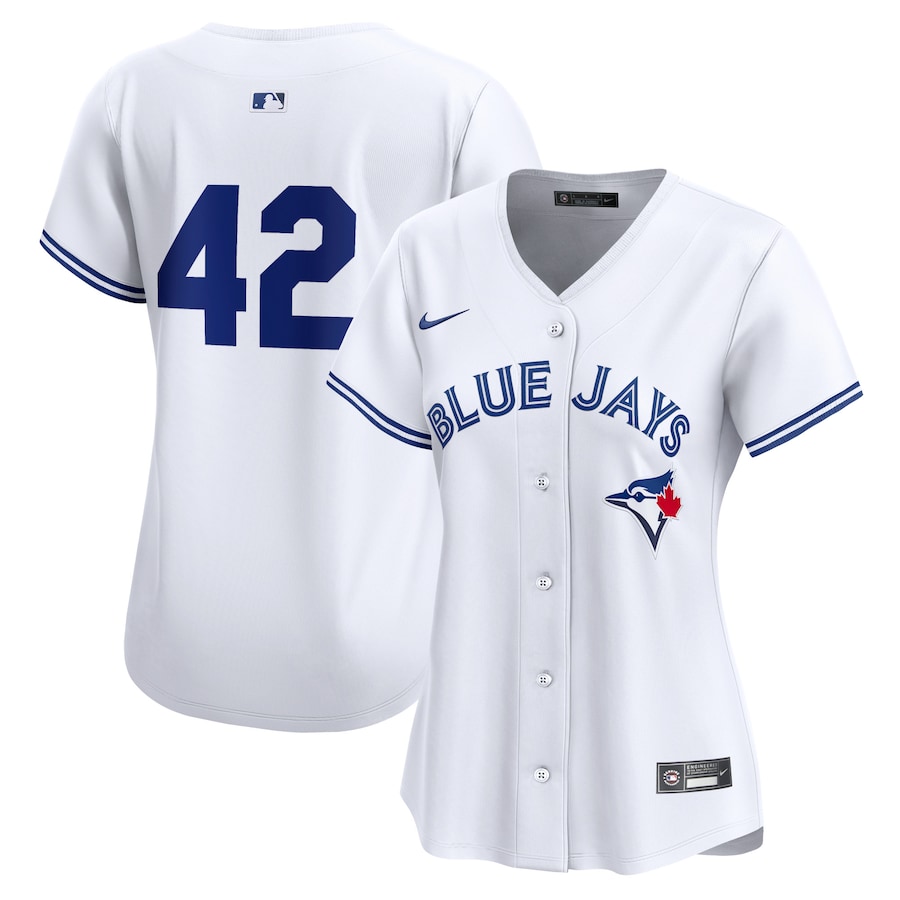 Toronto Blue Jays Women's 2024 Jackie Robinson Day Home Limited Jersey White