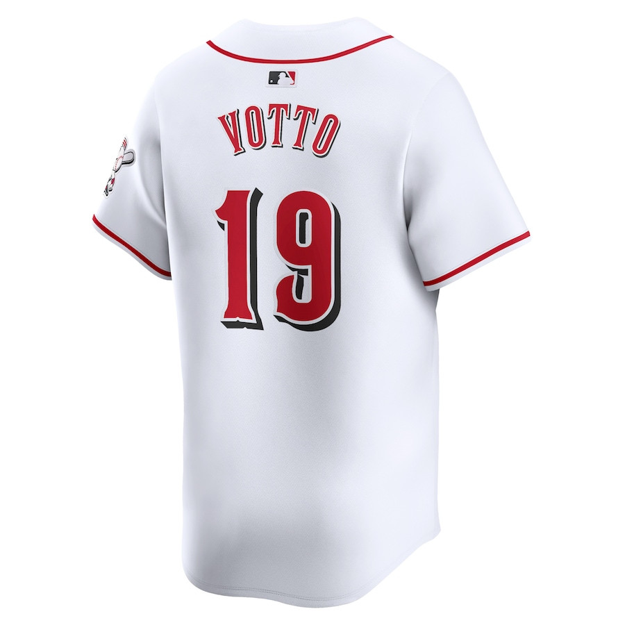 Joey Votto 19 Cincinnati Reds Home Limited Player White MLB Jersey Men's
