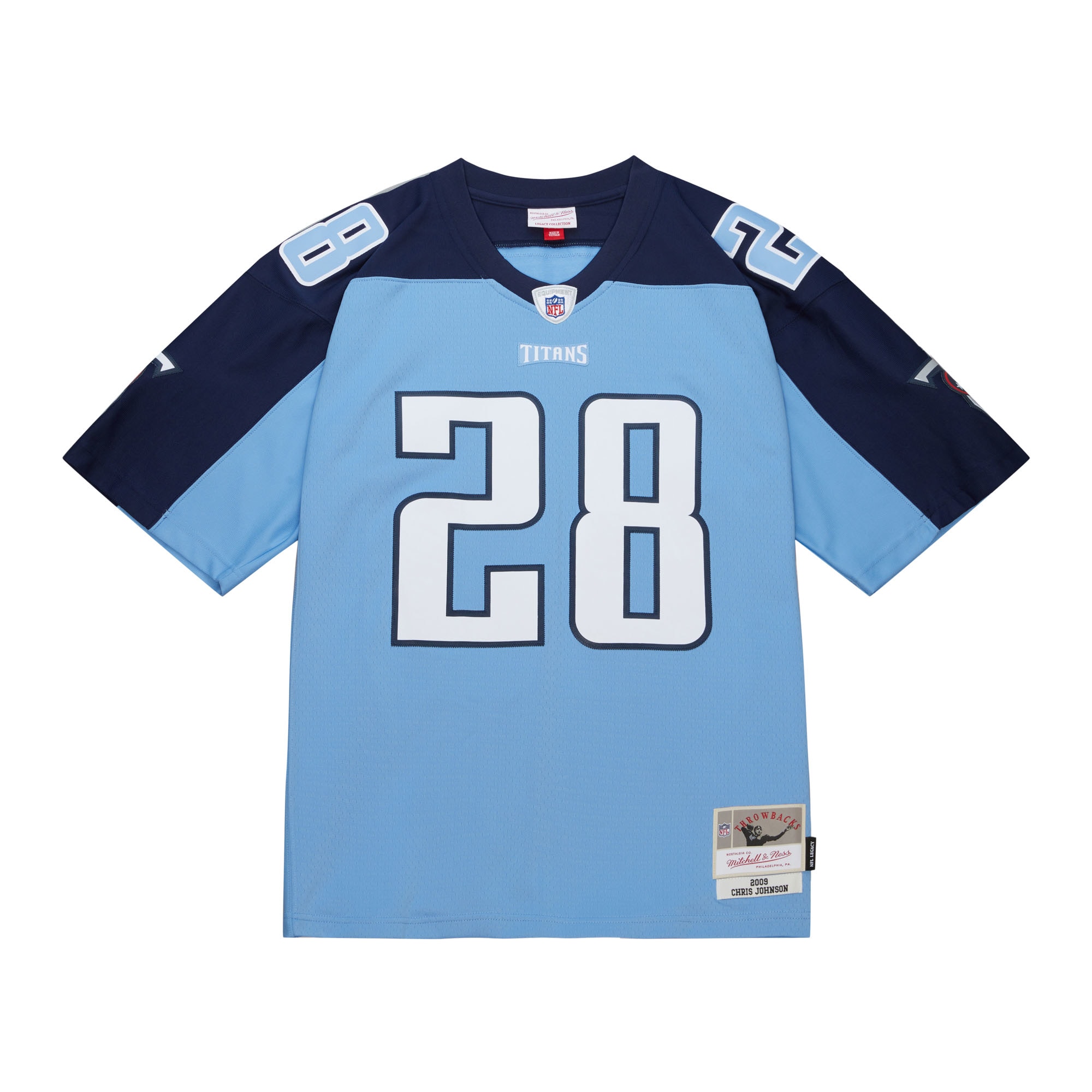 Tennessee Titans Chris Johnson Mitchell Ness Light Blue Legacy NFL Jersey Men's