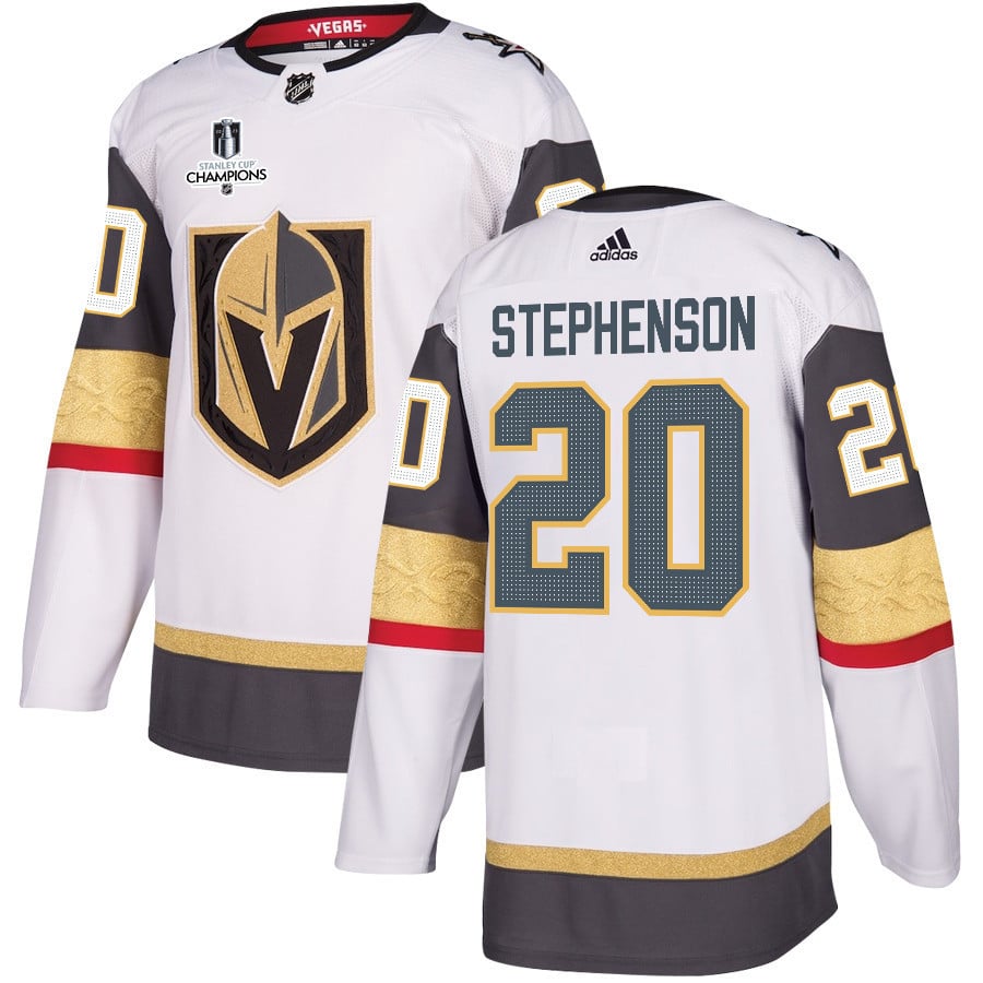 Chandler Stephenson 20 Vegas Golden Knights Stanley Cup 2023 Champions Patch Away Breakaway White NHL Jersey Men's