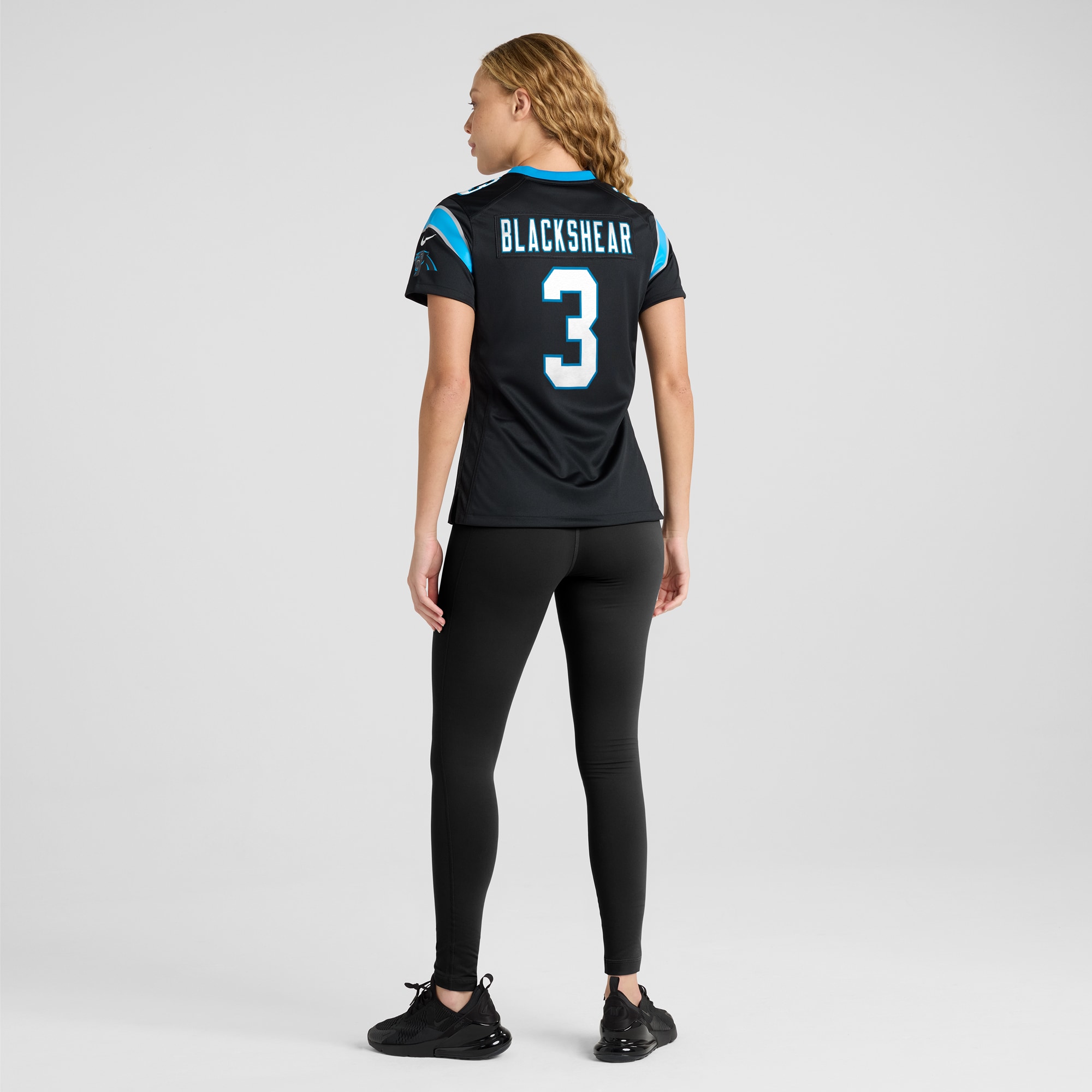Carolina Panthers Raheem Blackshear Black Team Game NFL Jersey Women's