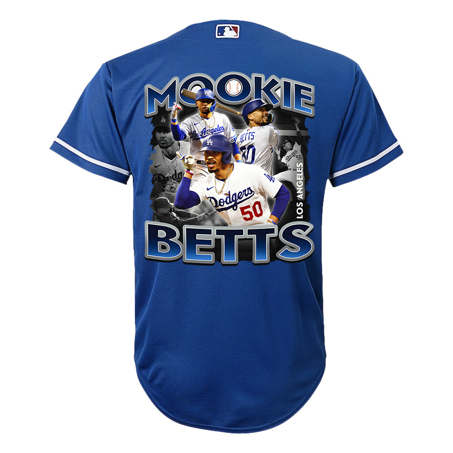 Mookie Betts 50 Los Angeles Dodgers Posture 2023 Alternate Player Royal MLB Jersey Youth