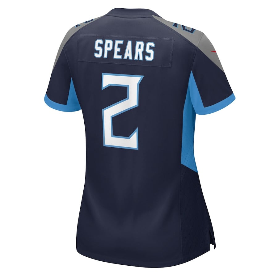 Tyjae Spears 2 Tennessee Titans Game Navy NFL Jersey Women's