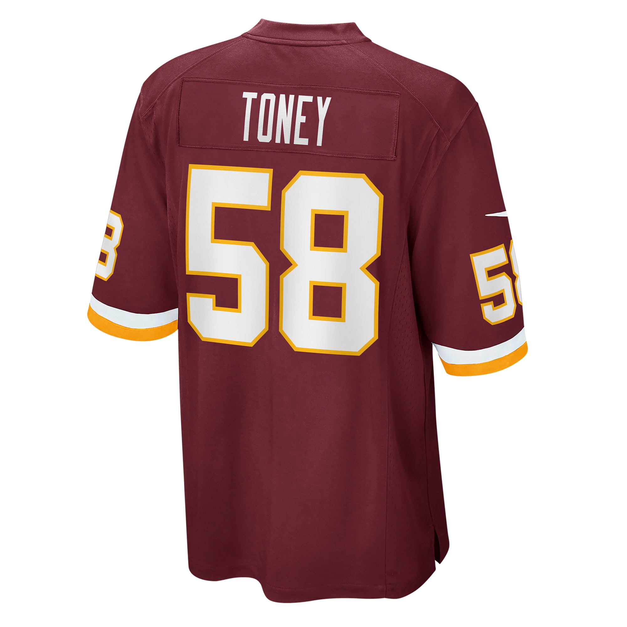 Washington Commanders Team Shaka Toney Burgundy Game NFL Jersey Men's