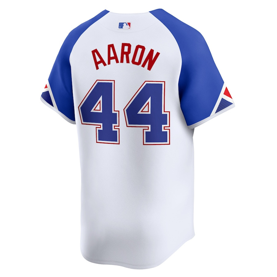 Hank Aaron 44 Atlanta Braves City Connect Retired White MLB Jersey Men's