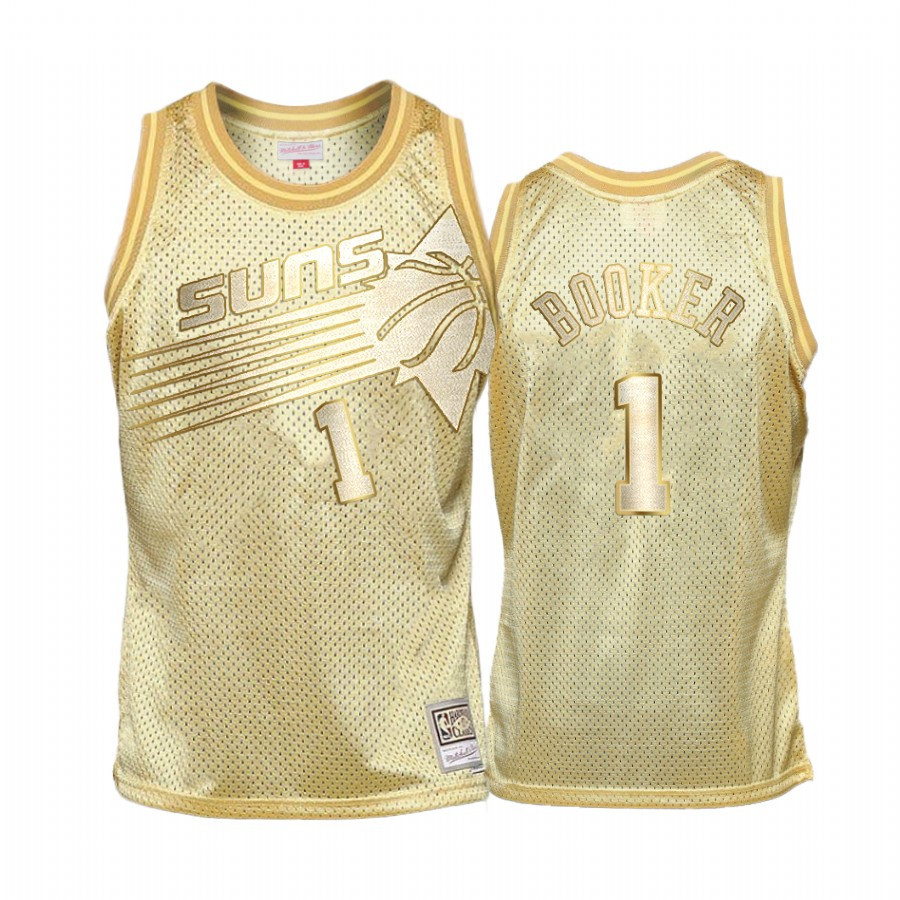 Devin Booker 1 Phoenix Suns Golden HWC Limited NBA Jersey Men's