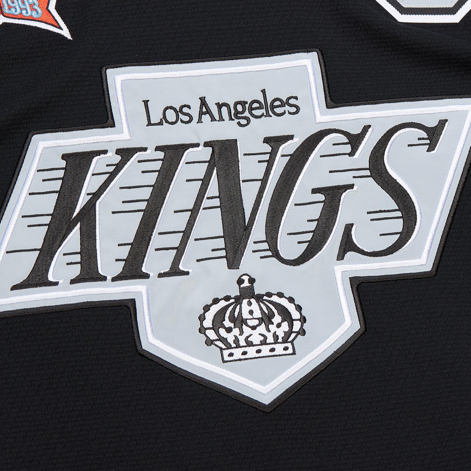 Los Angeles Kings Wayne Gretzky Mitchell Ness Black Big Tall 1992/93 Blue Line 2.0 NHL Jersey Men's