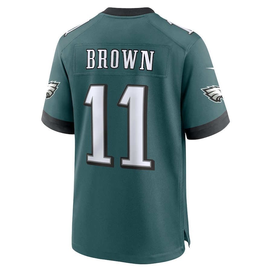 A.J. Brown #11 Philadelphia Eagles Super Bowl LIX Midnight Green NFL Jersey Youth