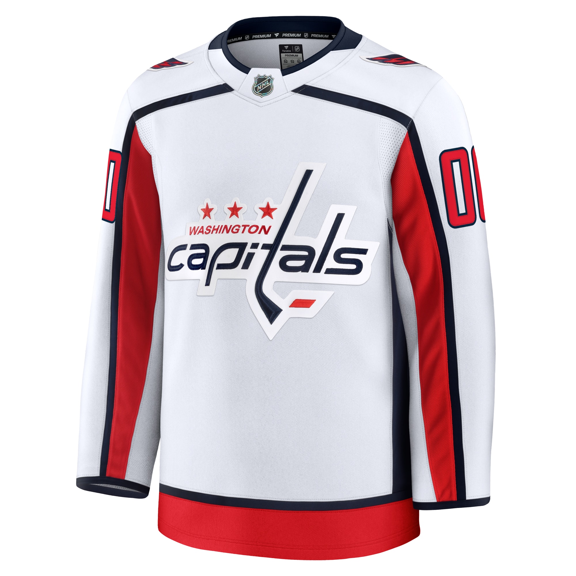 Washington Capitals White Away Premium Custom NHL Jersey Men's