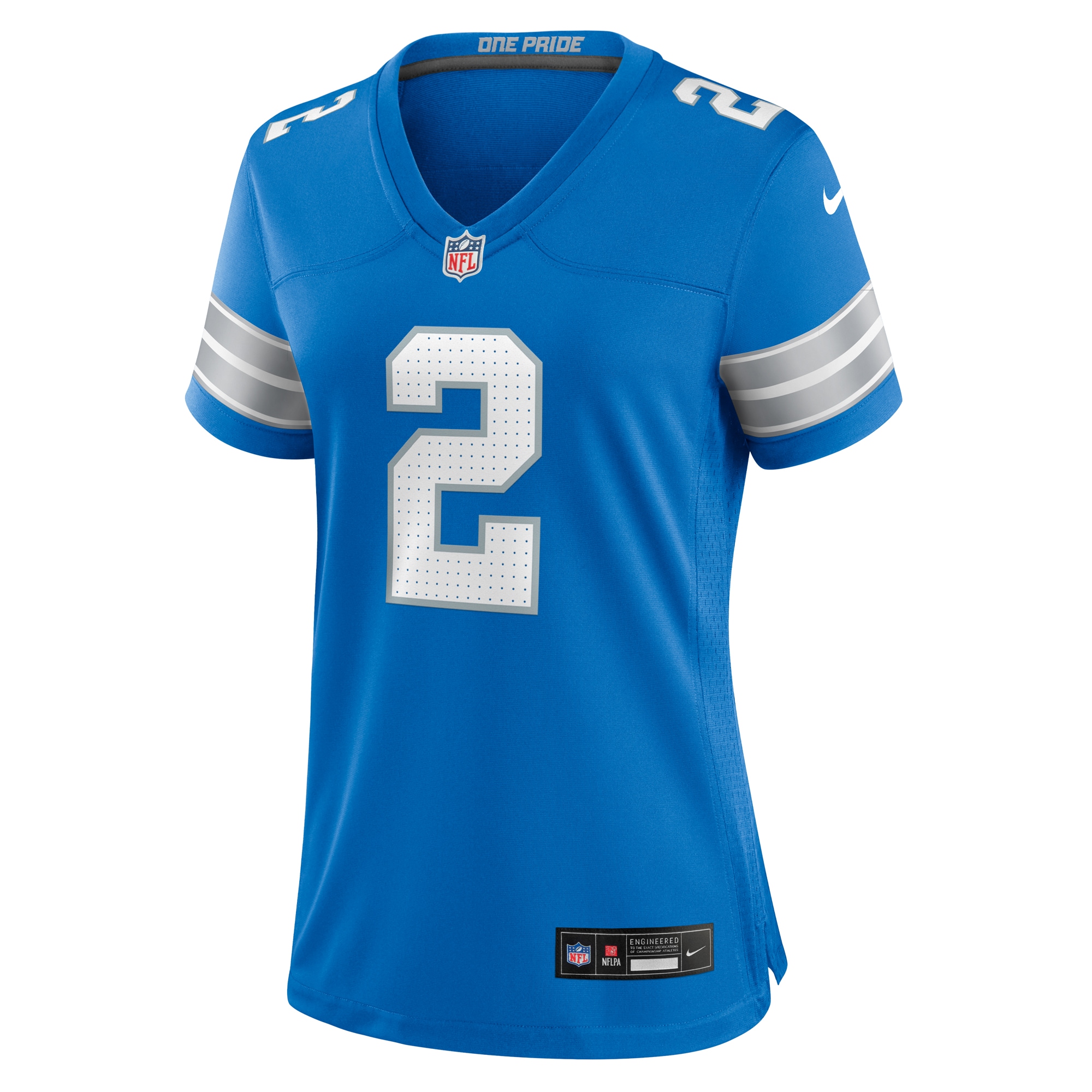Detroit Lions Hendon Hooker Blue Team Game NFL Jersey Women's