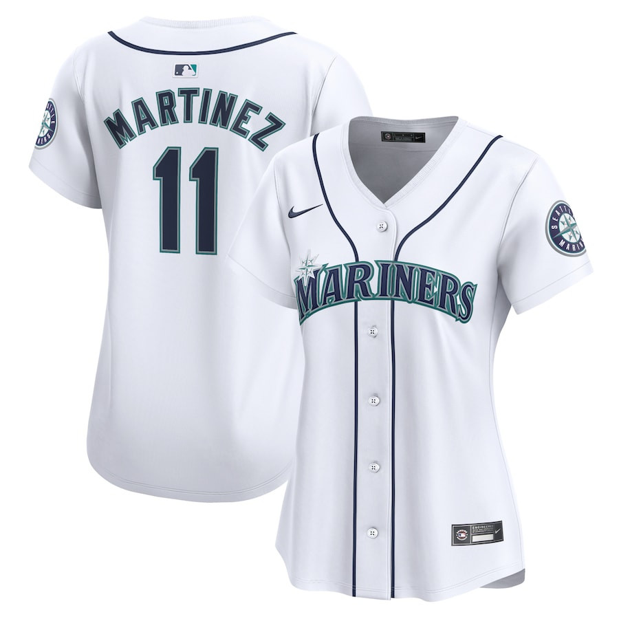 Edgar Martinez 11 Seattle Mariners Home Limited Player White MLB Jersey Women's